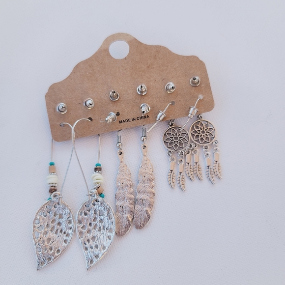 BOHO style earrings lot of 6 pairs - Picture 3 of 5